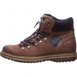 Skórzane botki w kolorze brązowym. Brązowe botki męskie marki Dockers by Gerli, na sznurówki. W wyprzedaży za 181,95 zł.