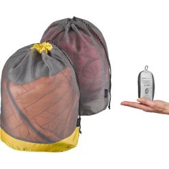 Zestaw 2 uniwersalnych pokrowców - 2 x 10 l. Pomarańczowe plecaki męskie FORCLAZ, bez wzorów, z poliesteru. Za 19,99 zł.
