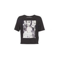 T-shirty z krótkim rękawem Guess CLATIFOU. Czarne t-shirty damskie Guess, m, z aplikacjami. Za 175,20 zł.