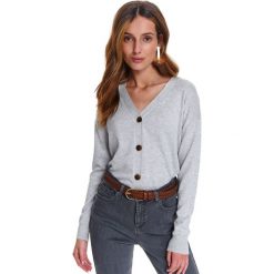 Mały kardigan z guzikami. Szare swetry damskie Top Secret, bez wzorów. Za 109,99 zł.