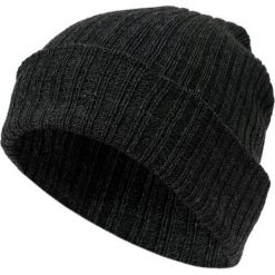 Grafitowa Męska Czapka, Prążkowana Beanie, Jesienno-Zimowa, Szara CPAPJNSZ57gf. Szare czapki męskie Pako Jeans, na zimę, bez wzorów, z jeansu, klasyczne. Za 24,90 zł.