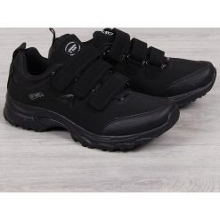 Buty trekkingowe męskie wodoodporne czarne American Club. Czarne buty sportowe damskie American CLUB, bez zapięcia. Za 129,99 zł.