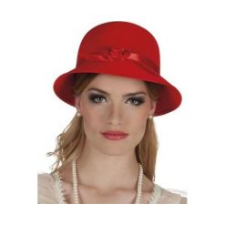 Kapelusz damski Lady Charleston czerwony. Czerwone kapelusze damskie ASTER. Za 35,15 zł.