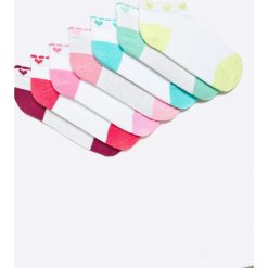 Blukids - Skarpetki dziecięce (7-pack). Szare skarpetki dziewczęce Blukids, bez wzorów, z elastanu. W wyprzedaży za 29,90 zł.