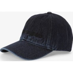 Calvin Klein Jeans - Damska czapka z daszkiem, niebieski. Niebieskie czapki damskie Calvin Klein Jeans, bez wzorów, z jeansu. Za 179,95 zł.