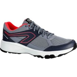 Buty do biegania RUN CUSHION GRIP damskie. Szare buty sportowe damskie KALENJI, bez wzorów, z poliesteru, do biegania. Za 79,99 zł.