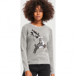 Sweter z aplikacją - Jasny szar. Szare bez kategorii marki Reserved, s. Za 79,99 zł.