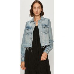 AllSaints - Kurtka jeansowa Maisy. Niebieskie kurtki damskie AllSaints, s, bez wzorów, z bawełny, klasyczne, krótkie. W wyprzedaży za 499,90 zł.