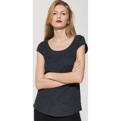 T-shirty męskie: Gładki t-shirt – Czarny