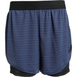 Adidas Performance CHILL SHORT Krótkie spodenki sportowe nobind/black. Niebieskie spodenki chłopięce adidas Performance, z materiału, sportowe. Za 129,00 zł.