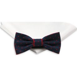 Stylowa mucha + poszetka - Chattier MUCH0132. Niebieskie muszki męskie Chattier, w paski, eleganckie. Za 44,00 zł.