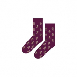 Świąteczne Pierniki - Skarpety. Czerwone skarpetki męskie marki Happy Socks, z bawełny. Za 25,00 zł.