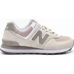 Kremowe Wygodne Buty Sneakersy New Balance WL574WNA. Białe sneakersy damskie Molly.pl, ze skóry. Za 349,00 zł.