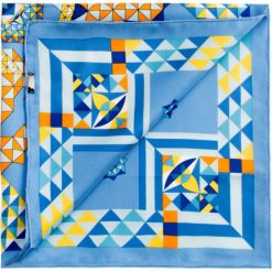 Apaszka damska 85-7D-S12-X1. Niebieskie apaszki damskie marki Wittchen, eleganckie. Za 89,00 zł.