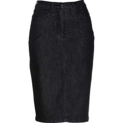 Spódnica dżinsowa shape bonprix czarny "stone". Czarne spódniczki damskie bonprix, bez wzorów, z elastanu. Za 119,99 zł.