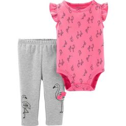 2-częściowy zestaw w kolorze różowo-szarym. Body niemowlęce Carter's. W wyprzedaży za 37,95 zł.