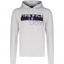 Bluza BOGNER RAFF. Szare bluzy męskie Bogner, z nadrukiem, z tkaniny, sportowe, z kapturem, bez rękawów, z kapturem. W wyprzedaży za 464,00 zł.