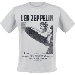 Led Zeppelin UK Tour '69 T-Shirt jasnoszary. Szare koszulki męskie marki Led Zeppelin, l, bez wzorów, bez kołnierzyka. Za 74,90 zł.