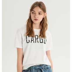 T-shirt z aplikacją z kryształków - Biały. Białe t-shirty damskie Sinsay, l, z aplikacjami. Za 24,99 zł.