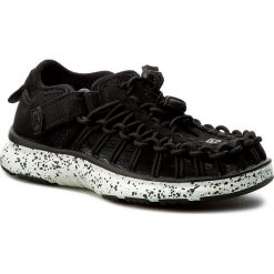 Sandały KEEN - Uneek 02 1016657 Black/White. Czarne sandały męskie Keen, z materiału, bez zapięcia. W wyprzedaży za 189,00 zł.