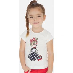 Mayoral - T-shirt dziecięcy 92-134 cm (2 pack). Niebieskie bluzki dziewczęce Mayoral, z nadrukiem, z elastanu, z okrągłym kołnierzem, z krótkim rękawem, krótkie, bez kaptura. Za 101,90 zł.