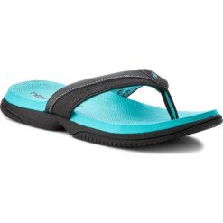 Japonki NEW BALANCE - W6090BTL Black/Teal. Czarne klapki damskie New Balance, bez wzorów, ze skóry ekologicznej, bez obcasa. W wyprzedaży za 89,00 zł.