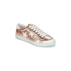 Buty Superdry SUPER SLEEK LOGO LO. Różowe trampki i tenisówki damskie Superdry, bez wzorów, bez zapięcia. Za 215,20 zł.