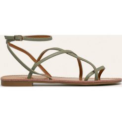 Answear - Sandały Lily Shoes. Zielone klapki damskie ANSWEAR, bez wzorów, z gumy, bez obcasa, na obcasie. W wyprzedaży za 49,90 zł.