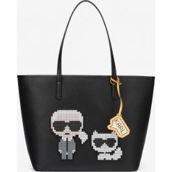 Karl Lagerfeld K/Pixel Karl & Choupette Torebka Czarny. Czarne torebki klasyczne damskie KARL LAGERFELD, bez wzorów, ze skóry, bez dodatków. Za 1294,95 zł.