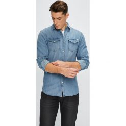 Jack & Jones - Koszula. Niebieskie koszule męskie Jack & Jones, s, bez wzorów, z bawełny, klasyczne, z klasycznym kołnierzykiem, z długim rękawem. W wyprzedaży za 129,90 zł.