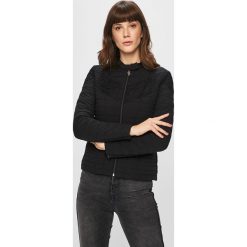 Guess Jeans - Kurtka. Czarne kurtki damskie Guess Jeans, s, z aplikacjami, z elastanu, krótkie, bez kaptura. Za 699,90 zł.