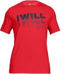 Under Armour I Will 2.0 Short Sleeve Tee 1329587-633. Czerwone t-shirty męskie Under Armour, m, bez wzorów, z bawełny, bez kołnierzyka. W wyprzedaży za 89,99 zł.