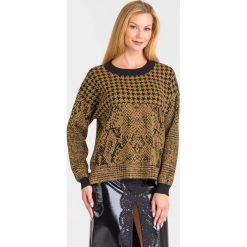 SWETER Twinset. Czarne swetry damskie Twinset, s, z aplikacjami, z materiału, bez rękawów, bez kaptura. Za 809,00 zł.
