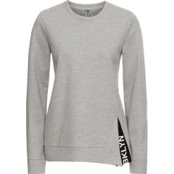Bluzy damskie: Bluza z rozcięciem bonprix jasnoszary melanż