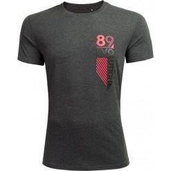 T-shirt męski TSM617 - ciemny szary melanż - Outhorn. Szare koszulki męskie marki Outhorn, m, bez wzorów, bez kołnierzyka. W wyprzedaży za 29,99 zł.