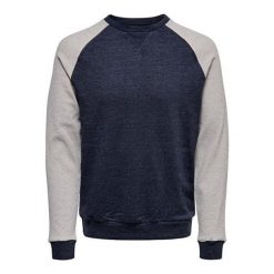ONLY&SONS Męska bluza Raglan Structure Sweat MediumGrey (rozmiar XXL). Bluzy męskie Only&Sons, xxl, bez wzorów, z bawełny, z kapturem, bez rękawów, z kapturem. W wyprzedaży za 102,00 zł.