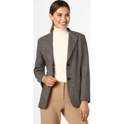Weekend Max Mara - Blezer damski z dodatkiem lnu – Gancio, beżowy. Brązowe bolerka i narzutki damskie Weekend Max Mara, bez wzorów, bez rękawów. Za 899,95 zł.