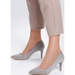 Szare Zamszowe Czółenka Get With It. Szare czółenka damskie marki Inny, bez wzorów, z zamszu, bez obcasa, na obcasie. Za 79,99 zł.