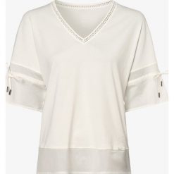 Marc Cain Collections - T-shirt damski, beżowy. Brązowe t-shirty damskie Marc Cain Collections, bez wzorów, bez kołnierzyka. Za 649,95 zł.