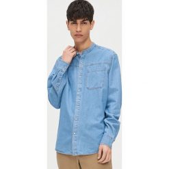 Gładka koszula slim - Niebieski. Niebieskie koszule męskie Cropp, s. Za 69,99 zł.