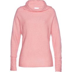 Sweter w warkocze bonprix pastelowy jasnoróżowy. Różowe swetry damskie bonprix, bez wzorów, bez rękawów, bez kaptura. Za 109,99 zł.