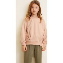 Mango Kids - Bluza dziecięca Lola 116-164 cm. Różowe bluzy dziewczęce Mango Kids, bez wzorów, z bawełny, bez rękawów, bez kaptura. W wyprzedaży za 29,90 zł.