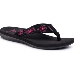 Japonki KAPPA - Lagoon 242484 Black/Pink 1122. Czarne klapki damskie Kappa, bez wzorów, z tworzywa sztucznego, bez obcasa. Za 69,00 zł.