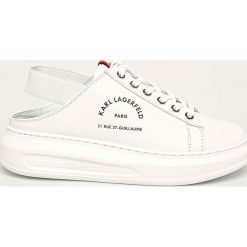 Karl Lagerfeld - Buty skórzane. Czarne buty sportowe damskie KARL LAGERFELD, bez wzorów, ze skóry, sportowe. Za 729,90 zł.