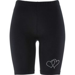 Kolarki z aplikacją bonprix czarny. Czarne spodnie damskie bonprix. Za 29,99 zł.