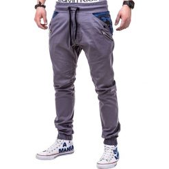 SPODNIE MĘSKIE JOGGERY P301 - SZARE. Szare joggery męskie Ombre Clothing. Za 59,00 zł.