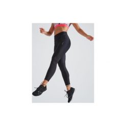 Legginsy fitness kardio 500 damskie. Czarne legginsy sportowe damskie DOMYOS, xl, bez wzorów, z elastanu, na fitness i siłownię. Za 69,99 zł.
