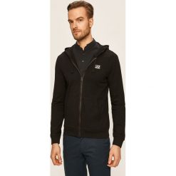 EA7 Emporio Armani - Bluza. Niebieskie bluzy męskie EA7 Emporio Armani, xxl, z aplikacjami, z elastanu, z kapturem, bez rękawów, z kapturem. W wyprzedaży za 379,90 zł.