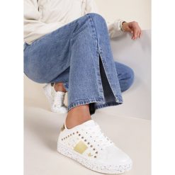 Biało-Złote Sneakersy Shylith. Białe sneakersy damskie Renee. Za 79,99 zł.