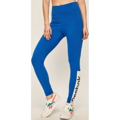 Reebok - Legginsy. Niebieskie spodnie damskie Reebok, s, z elastanu. Za 139,90 zł.